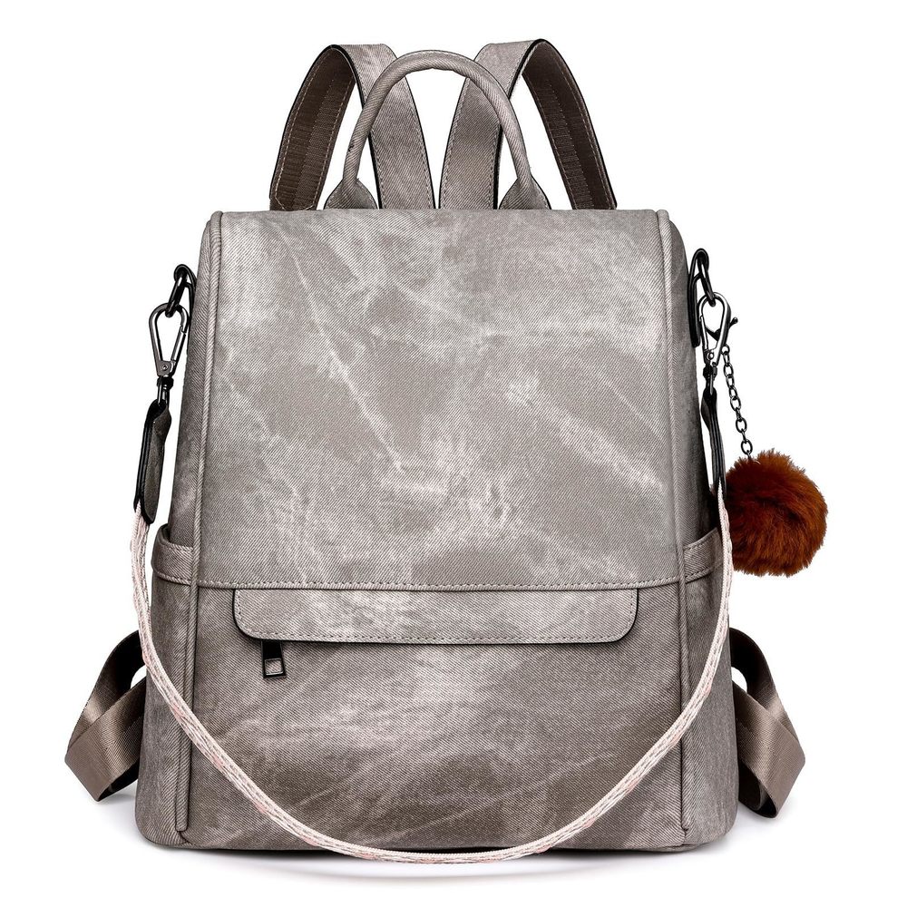 Fashion Backpack Purse, Pu Leather Anti Theft Travel Daypack :] - Picture 6 of 6